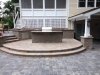 Outdoor Stone Kitchen  wiht Island and Patio
