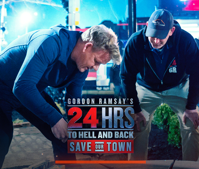 Gordon Ramsay and James Londot of VistaPro Landscape & Design Courtesy of 24 Hours to Hell and Back Facebook